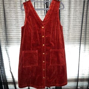 Sleeveless Short Corduroy Dress